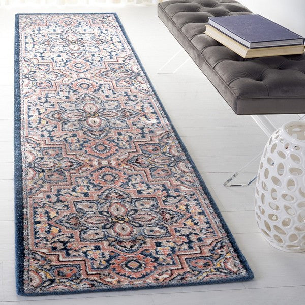 Safavieh Astoria ASA400 Blue / Beige Area Rug Room Scene Feature