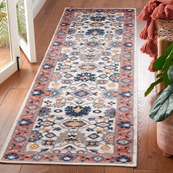 Safavieh Astoria ASA408 Ivory / Rust Area Rug Room Scene Feature