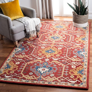 Safavieh Antiquity AT522Q Red / Yellow Area Rug Room Scene