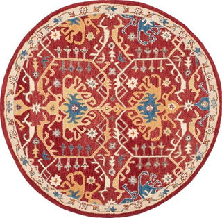 Safavieh Antiquity AT522Q Red / Yellow Area Rug Round