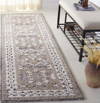 Safavieh Antiquity AT550T Ivory / Brown Area Rug Room Scene Feature