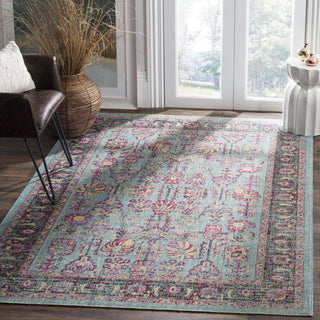 Safavieh Artisan ATN509K Light Blue/Black Area Rug Room Scene Feature