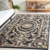 Safavieh Aubusson AUB201Z Black / Ivory Area Rug Room Scene Feature