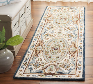 Safavieh Aubusson AUB202A Ivory / Blue Area Rug Room Scene Feature