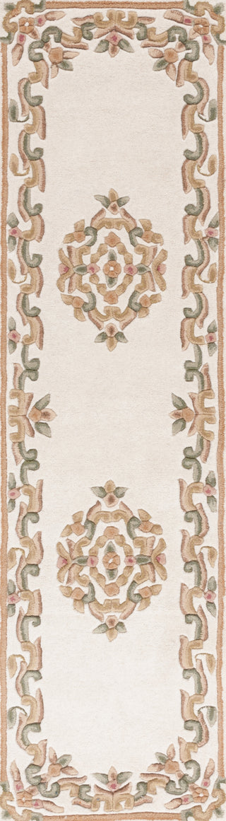 Safavieh Aubusson AUB301A Ivory / Green Area Rug Runner