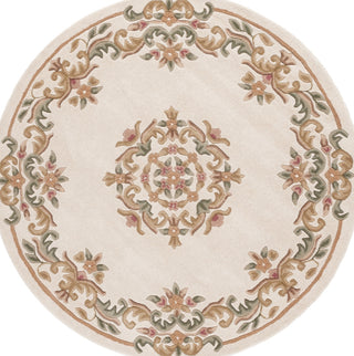 Safavieh Aubusson AUB301A Ivory / Green Area Rug Round