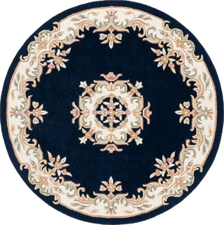 Safavieh Aubusson AUB301N Navy / Ivory Area Rug Round