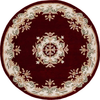 Safavieh Aubusson AUB301Q Red / Ivory Area Rug Round