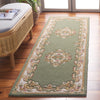 Safavieh Aubusson AUB301Y Green / Ivory Area Rug Room Scene Feature