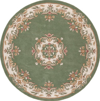 Safavieh Aubusson AUB301Y Green / Ivory Area Rug Round