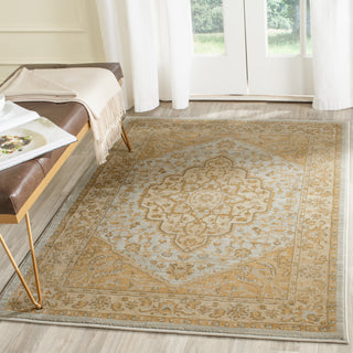 Safavieh Austin AUS1580 Light Grey / Gold Area Rug Room Scene