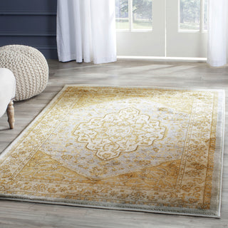 Safavieh Austin AUS1580 Light Grey / Gold Area Rug Room Scene