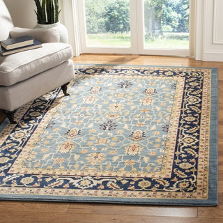 Safavieh Austin AUS1620 Light Blue / Navy Area Rug Room Scene Feature