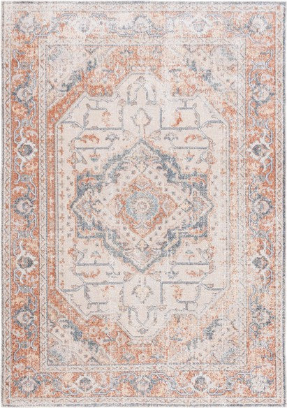 Safavieh Baltimore BAL854 Beige/Rust Machine Washable Area Rug