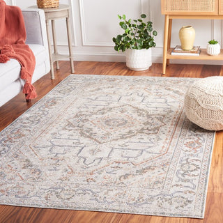 Safavieh Baltimore BAL854 Light Grey / Rust Machine Washable Area Rug