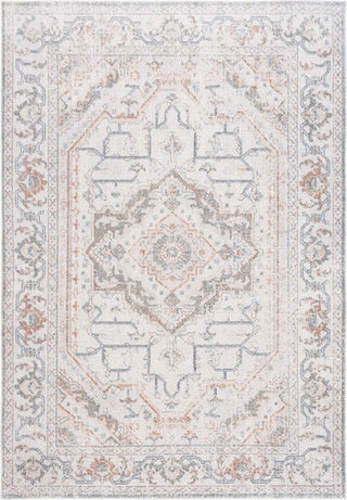 Safavieh Baltimore BAL854 Light Grey / Rust Machine Washable Area Rug