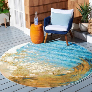 Safavieh Barbados BAR510 Blue / Gold Area Rug