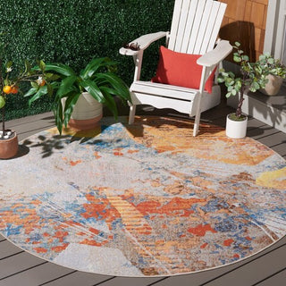 Safavieh Barbados BAR536 Blue / Rust Area Rug