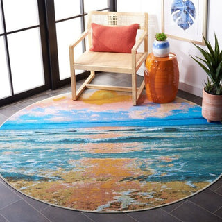 Safavieh Barbados BAR581 Gold / Blue Area Rug