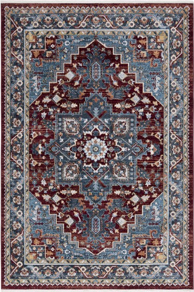 Safavieh Bayside BAY108 Blue / Red Machine Washable Area Rug