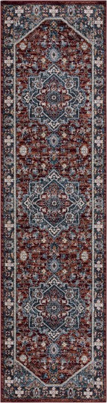 Safavieh Bayside BAY110 Red / Blue Machine Washable Area Rug