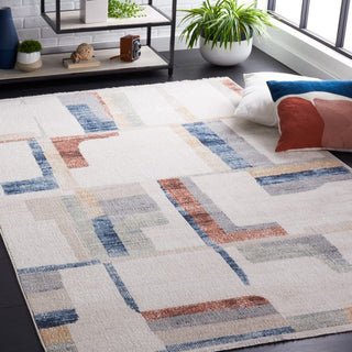 Safavieh Bayside BAY126 Ivory / Blue Rust Machine Washable Area Rug