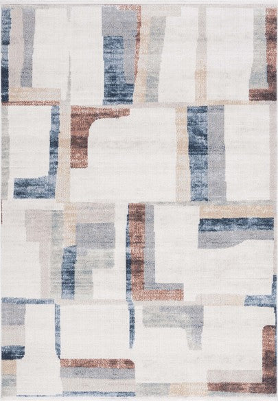 Safavieh Bayside BAY126 Ivory / Blue Rust Machine Washable Area Rug