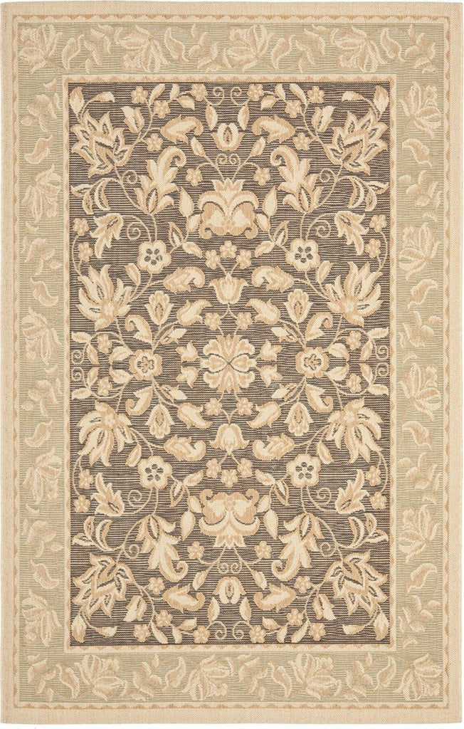 Safavieh Beach House BCH8012 Dark Brown / Green Area Rug