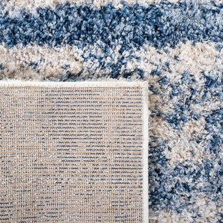 Safavieh Berber Shag BER219B Beige / Blue Area Rug Backing