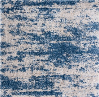 Safavieh Berber Shag BER219B Beige / Blue Area Rug Square