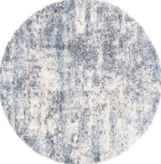 Safavieh Berber Shag BER274B Ivory / Blue Area Rug Round