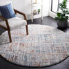 Safavieh Berber Shag BER569A Blue Rust / Ivory Area Rug Room Scene