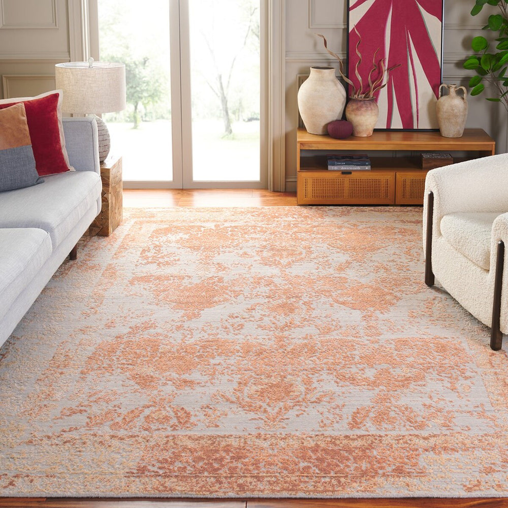 Safavieh Bedford BFD102P Beige / Rust Area Rug Room Scene Feature