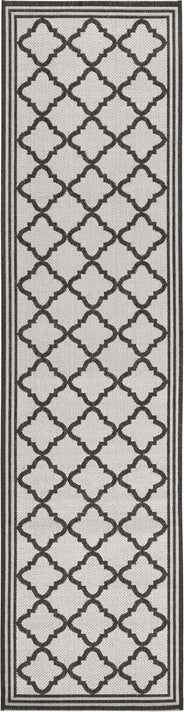 Safavieh Beach House BHS121 Light Grey / Charcoal Area Rug