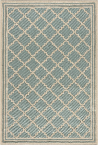 Safavieh Beach House BHS121 Aqua / Cream Area Rug