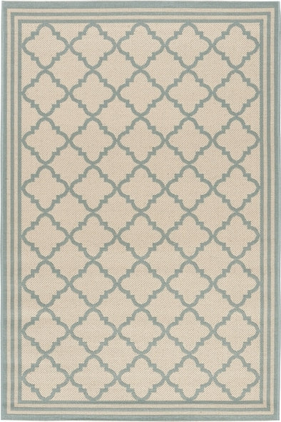 Safavieh Beach House BHS121 Cream / Aqua Area Rug