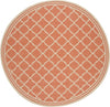 Safavieh Beach House BHS121 Rust / Creme Area Rug