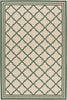 Safavieh Beach House BHS121 Cream / Green Area Rug