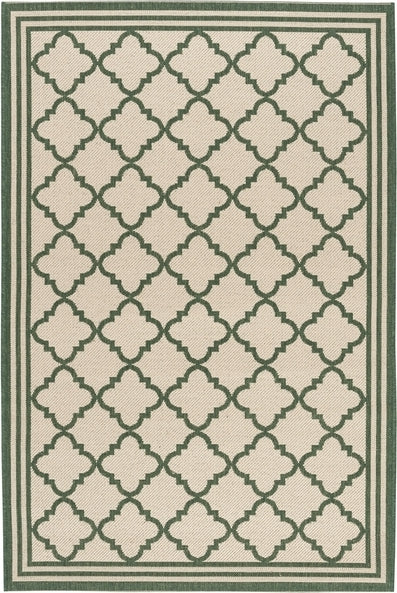 Safavieh Beach House BHS121 Cream / Green Area Rug