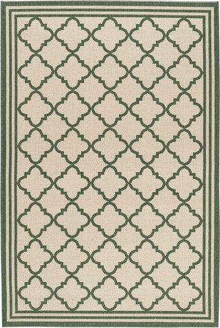 Safavieh Beach House BHS121 Cream / Green Area Rug