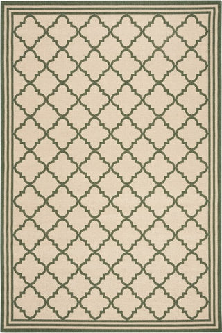 Safavieh Beach House BHS121 Cream / Green Area Rug