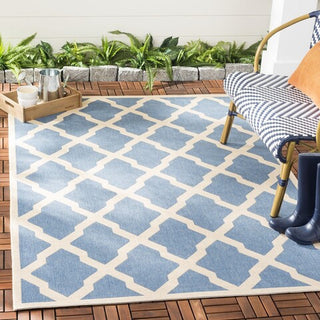 Safavieh Beach House BHS122 Blue / Creme Area Rug