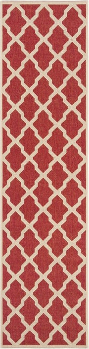 Safavieh Beach House BHS122 Red / Creme Area Rug