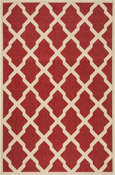 Safavieh Beach House BHS122 Red / Creme Area Rug