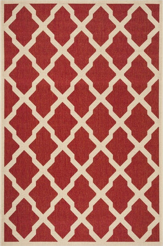 Safavieh Beach House BHS122 Red / Creme Area Rug