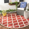 Safavieh Beach House BHS122 Red / Creme Area Rug