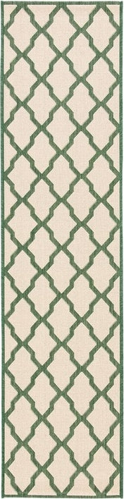 Safavieh Beach House BHS122 Cream / Green Area Rug