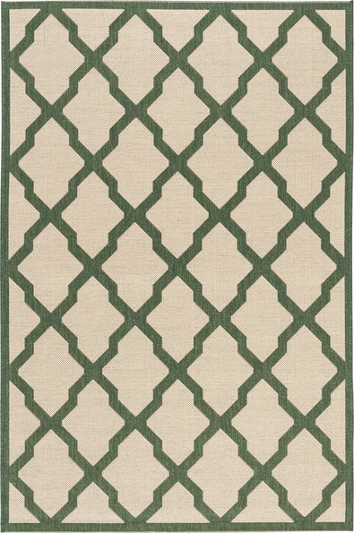 Safavieh Beach House BHS122 Cream / Green Area Rug