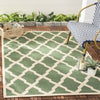 Safavieh Beach House BHS122 Green / Creme Area Rug