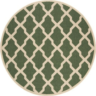 Safavieh Beach House BHS122 Green / Creme Area Rug